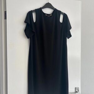 Lipsy Black Long Sleeve Dress with Cut-Out Details